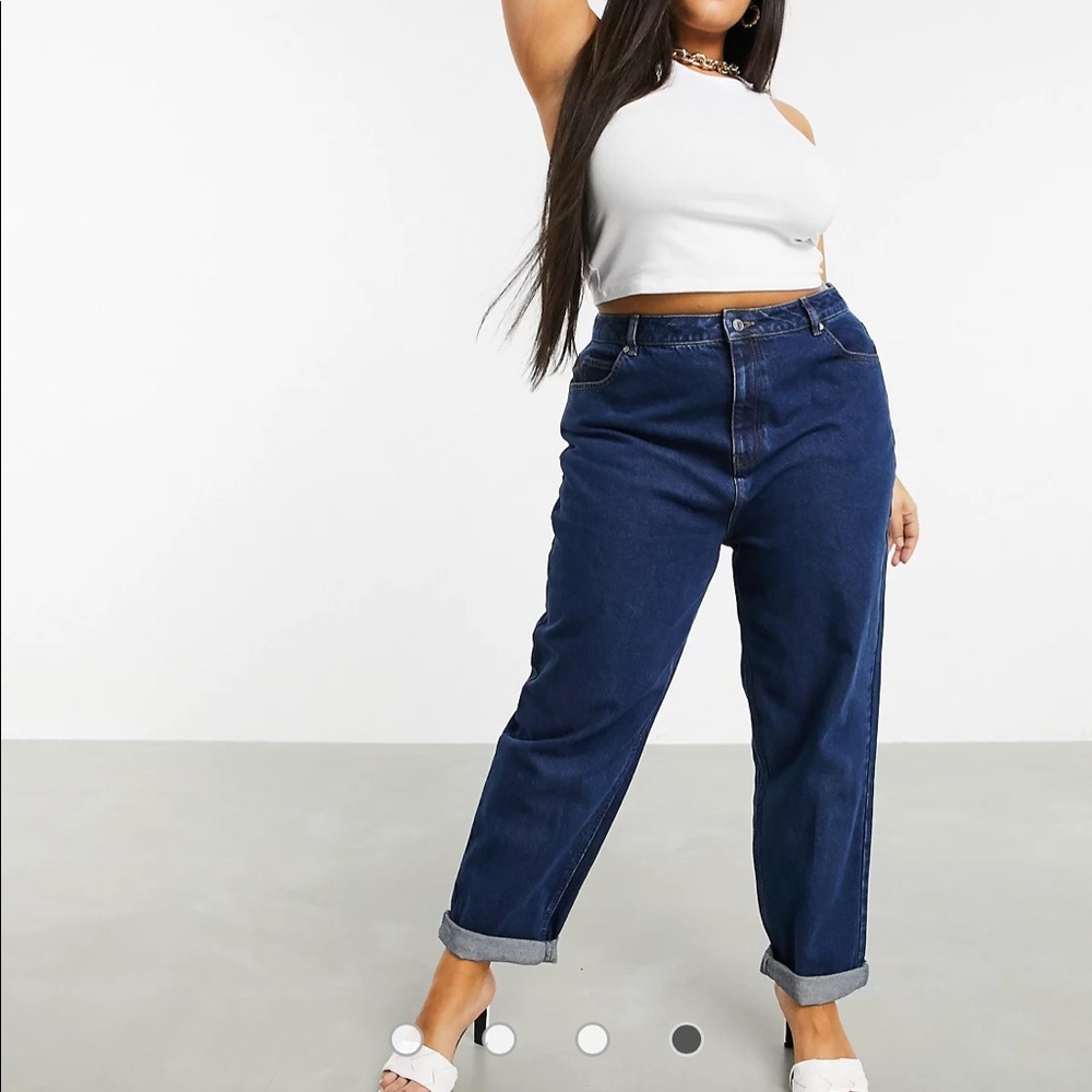 ASOS Curve high rise original mom jeans
